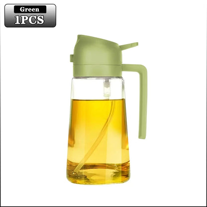 Multifunctional Oil Bottle 2-in-1 Sprayer Cooking Barbecue Oil Dispenser Baking Kitchen Cooking Oil Storage Tank