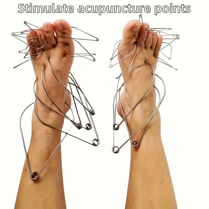 10pcs Metal Clamps for Acupressure Massage Tool for Reflexology of Hands And Feet Featuring for Muscle Full Body Use Health Care