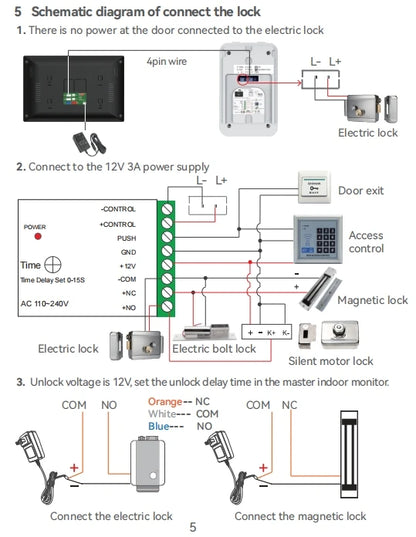 Tuya App  Wifi Video Intercom Kits Visual Doorbell System 1080P Entry Doorphone Door Camera for Home Villa Apartment