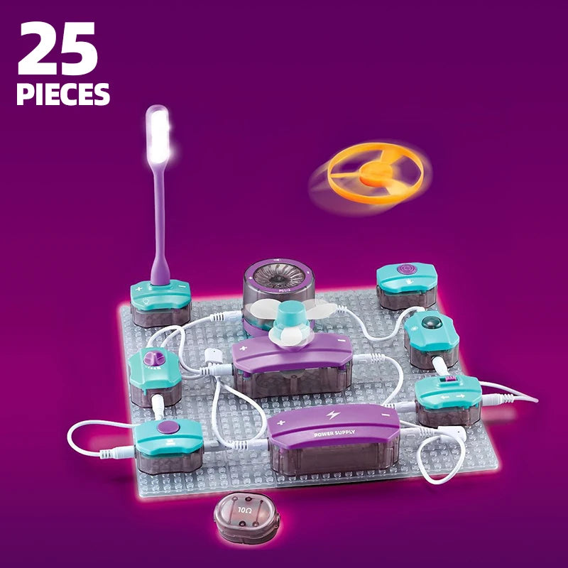 Kids DIY Science Circuit Building Kit 150+ Physics Experiment Projects Electronic Circuit Board Educational Toy Gift For Student