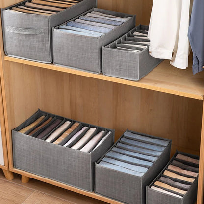 Jeans Pants Storage Box Wardrobe Clothes Organizer Cabinet Drawer Separator Underwear Socks T-Shirt Storage Organizers