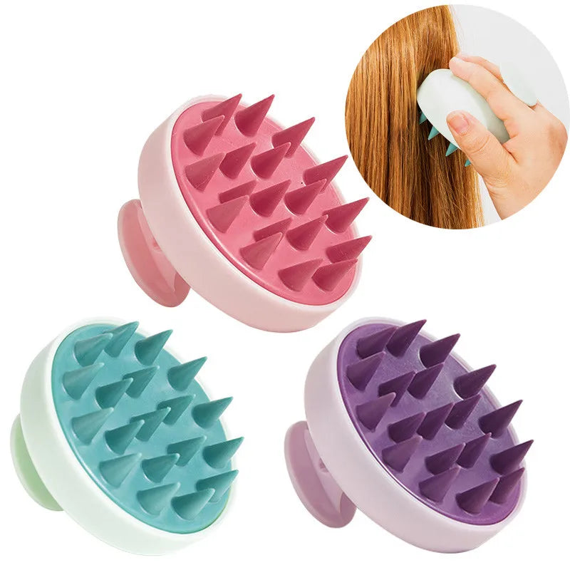 Silicone Shampoo Scalp Hair Massager Head Body Scalp Massage Brush Shampoo Massage Comb Massage Scalp Acupuncture Point