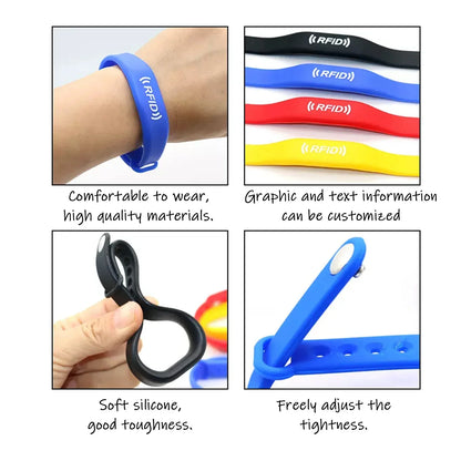 1Pcs CUID Gen2 Smart Chip Changeable Wristband RFID NFC Rewritable Tag 13.56Mhz 1K S50 Copy Token Clone Iso14443a Badge