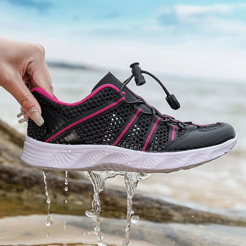 Women Men Aqua Shoes with Drainage Holes Creek River Tracing Shoes Amphibious Water Wading Upstream Outdoor Canyoning Camping