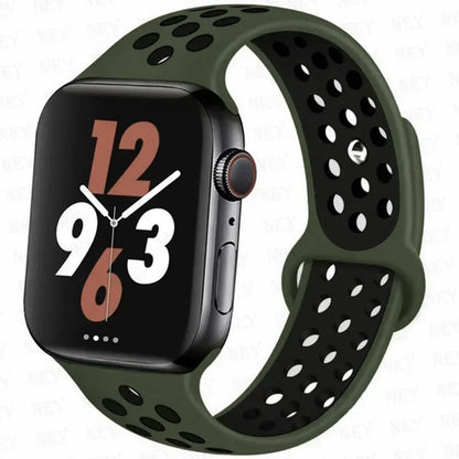 Silicone Sport Straps For Apple Watch 10 Band 45mm 44mm Ultra2 49mm 38/40mm 41mm 42 46mm Bracelet iWatch Series 8 7 6 4 5 3 9 SE