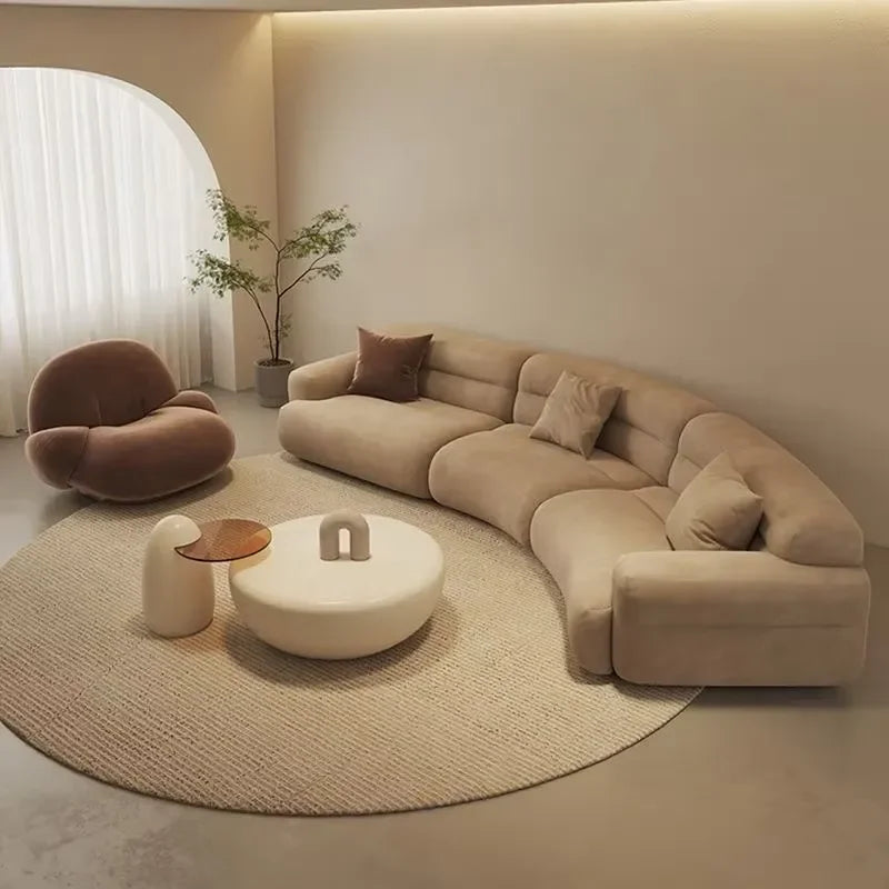 Factory Wholesale Modern Nordic Simple Velvet Fabric Sofa Suitable for Large Family Fabric for Modern Living Room
