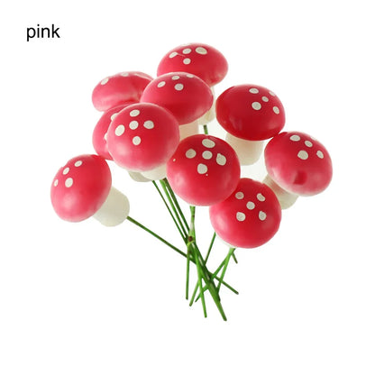10/20PCS Mini Mushroom DIY Craft Garden Ornament Resin Artificial Foam Potted Plants Decor Moss Decoration Miniature Figurine