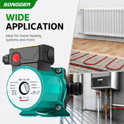RS25-6A Hot Water Circulation Pump AC220V Energy Saving Low Noise Boiler Heating Pump 3/4" 1" HVAC Floor Heating Booster Pump