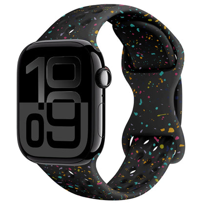 Silicone Strap For Apple Watch 11 10 9 8 7 46mm 45mm 42mm 41mm Ultra 3/2 49mm Breathable Bracelet Wristband iWatch 6 5 4 SE 44mm