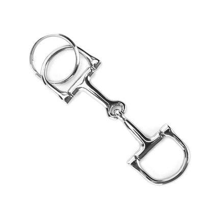 D‑ Snaffle Keychain D‑Shaped Snaffle Keychain  Silver D‑ Zine‑Alloy Horse Snaffle Bits Key