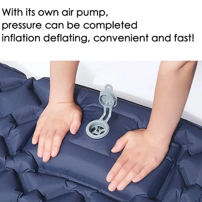 Outdoor Camping Sleeping Pad Folding Sleep Mat Beach Inflat Mattress with Pillows Ultralight Air Mat Travel Hiking New