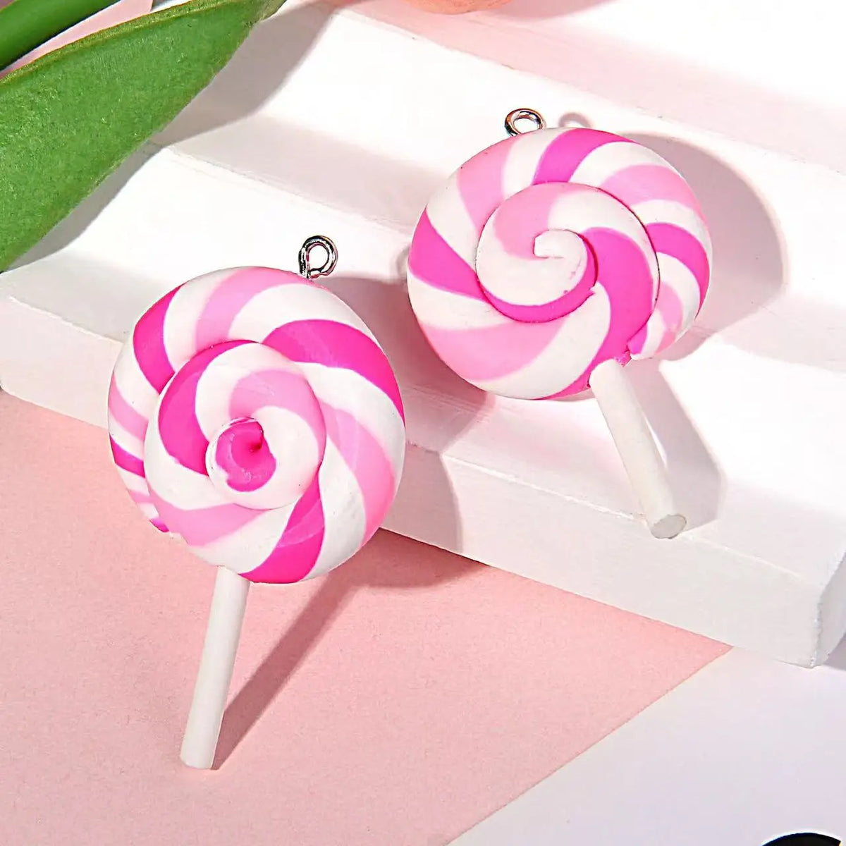 10pcs Cute Lollipops Pretend Play Food Pendants Crafts DIY Handmade Jewelry for Earring Necklace Keychain