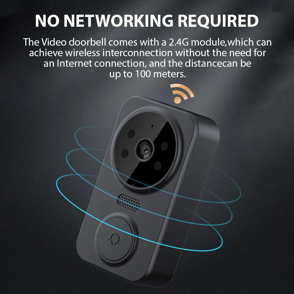 4.3'' IPS Screen 2.4G Wireless Visual Intercom Doorbell with Screen Smart High-definition Video Monitoring Two-Way Intercom