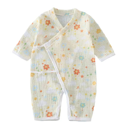 Baby Clothes Newborn Jumpsuit Girls Boys Muslin Cotton Long Sleeve Romper 0-24M