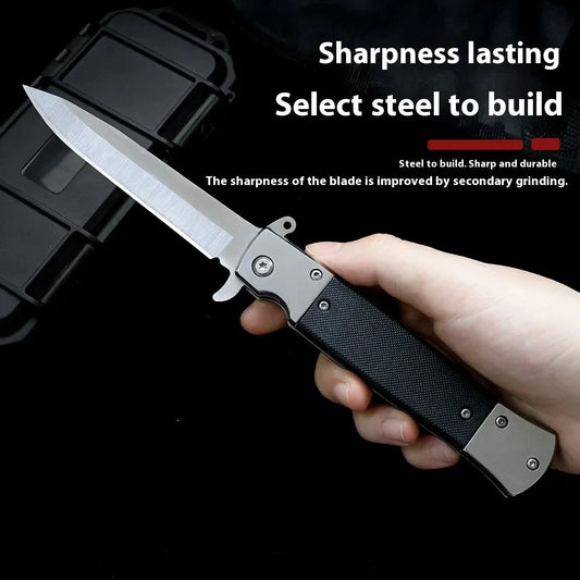 Camping Survival Folding Knife High Hardness Stainless Steel Blade EDC Pocket Knife for Outdoor Fruit Paring