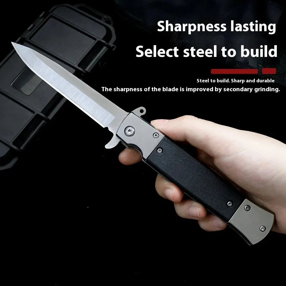 Camping Survival Folding Knife High Hardness Stainless Steel Blade EDC Pocket Knife for Outdoor Fruit Paring