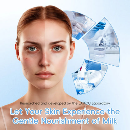 Deep Hydration Milk Skincare Set Softening Serum Gentle Eye Cream Radiant Moisturizing Glowing Trio
