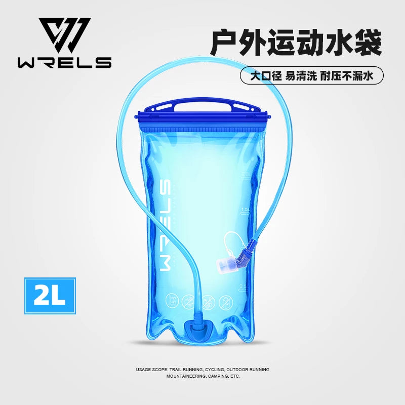WRELS Foldable Silicone Water Bottle Outdoors Traveling Sport Running Cycling Kettle Water Bottle BPA Free 500ml With Straw