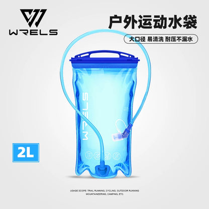 WRELS Foldable Silicone Water Bottle Outdoors Traveling Sport Running Cycling Kettle Water Bottle BPA Free 500ml With Straw