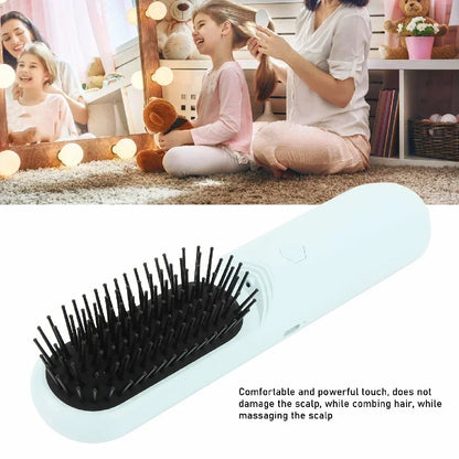 Steam Electric Hair Straightening Brush, Air Cushion Spray Massage Detangler Comb for Frizzy Damaged Hair Styling & Care