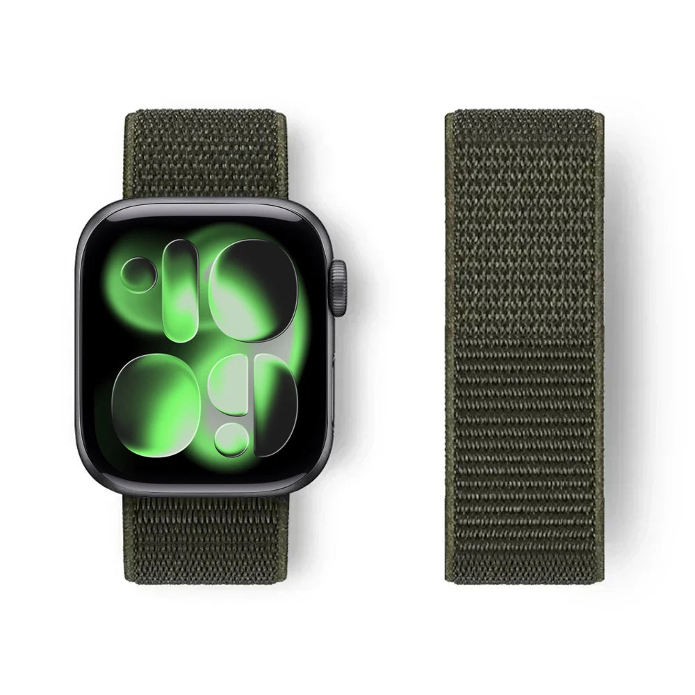 Nylon Loop for Apple Watch Band S11 46mm 40mm 44mm 45mm 42mm 41mm 49mm Smart Belt Bracelet for IWatch 11/10/9/8/7/6/SE/5/4 Strap
