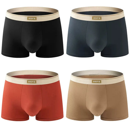 4pcs Men Underwear BoxerShorts Hombre Panties Man Breathable Underpants Sexy Sports Comfort U Convex Male Boxers Large Size 4XL