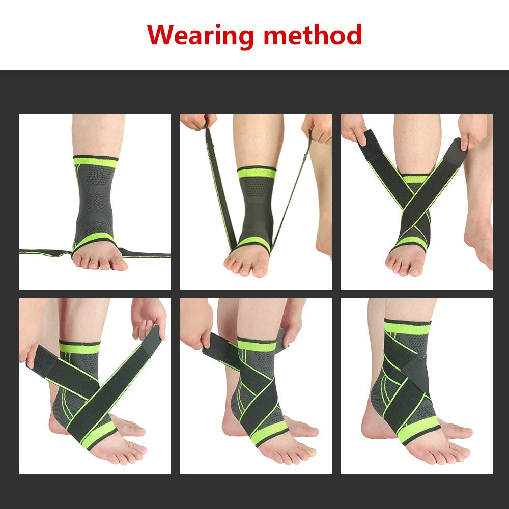 Ankle Protector Sports Gym Accessories Men Women Sports Wrap Compression Basketball Ankle Support Running Knitted Ankle Brace