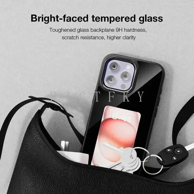 NFC Smart Screen Projection E Ink Painting Picture Phone Case For iPhone 17Pro Max 16 15 14 13 12Pro Cartoon Cover Battery Free