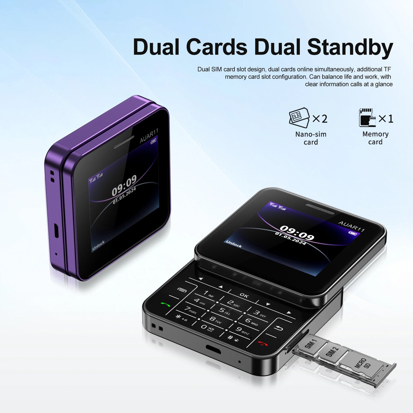 SERVO  Rotatable Mini Mobile Phone 2G GSM 2 SIM Standby Magic Voice FM Radio Quick Dialing Button Slider Small Cellphones