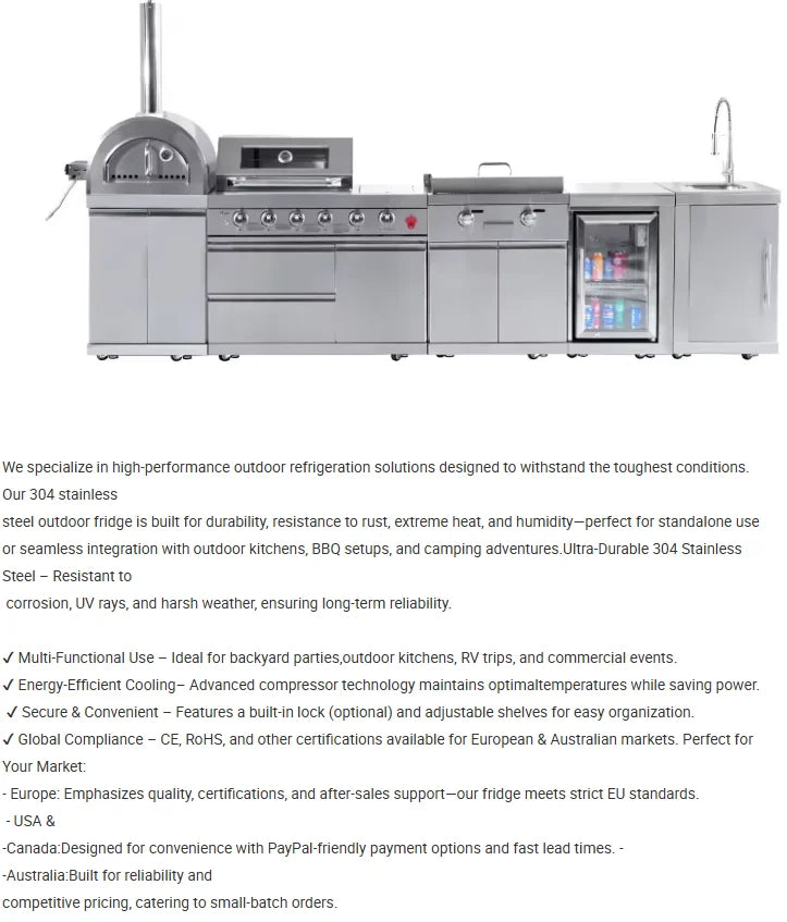 Electric Wine Cooler Rust-proof And Rain-proof Outdoor Refrigerator