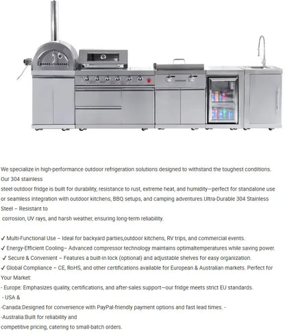 Electric Wine Cooler Rust-proof And Rain-proof Outdoor Refrigerator