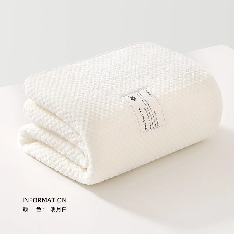 Soft Fleece Baby Bath Towel Newborn Baby Blanket Thick Absorbent Children's Bathing Beach Towels Infant Swaddle Wrap