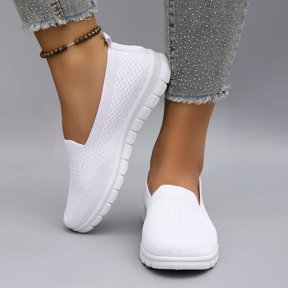 Spring new women's sports shoes, fashionable, breathable, lightweight, non-slip, wear-resistant, casual sports shoes, flat shoes
