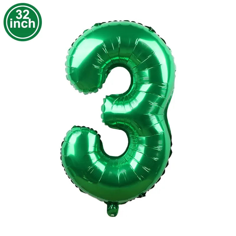 Multi Color Large Numbers 3 Balloon 32Inch 1 2 3 4 5 6 7 8 9 Birthday Ball Red Digit Bachelorette Balloons Figure Golob Balloons