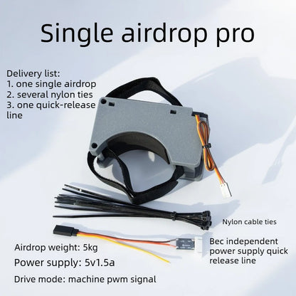 Reinforced FPV Drone Airdrop System (Pro Version) — High Payload Capacity, Strap-Mounted  For Firefighting and Rescue Drills