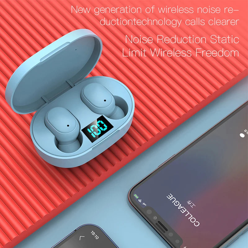 E6S Bluetooth Earphones Gaming Headset Earbuds TWS Blutooth Earphone Wireless Hearing Aids Sports EarBuds HiFi Stereo Headphones