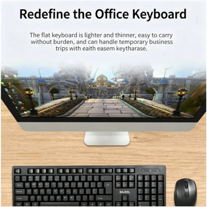 BAJEAL W100 Wireless Keyboard And Mouse Set for Laptops And Desktop Computers Energy-Saving Portable Design