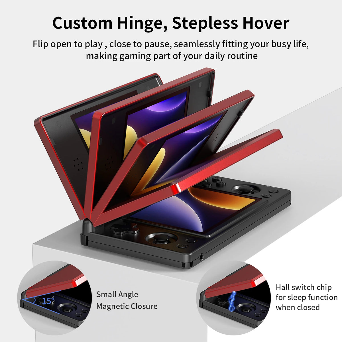 Anbernic RG DS Flip Handheld Game Console 4" IPS Dual Screen Android/Linux Dual OS 4000mAh Video Games RixelHK Wifi Streaming AI