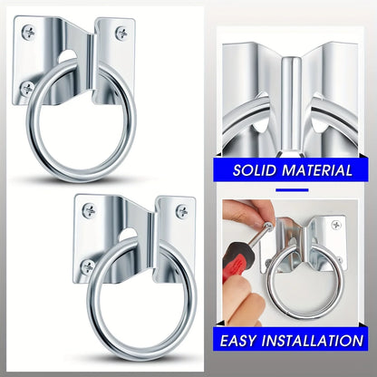 2/4/6PCS Cross Tie Rings for Horses, Bolted Cow Stables/Stable Block Tie Rings, Wall Mounted Horse Tie Rings, Tie-Up Cowshed