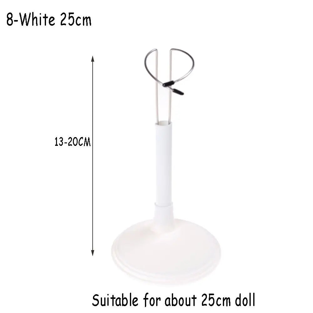 Doll Bracket White Black 15/20/25/35/45CM Adjustable Metal Stand Holder Toy Store Display Support Accessories Toy Store Display