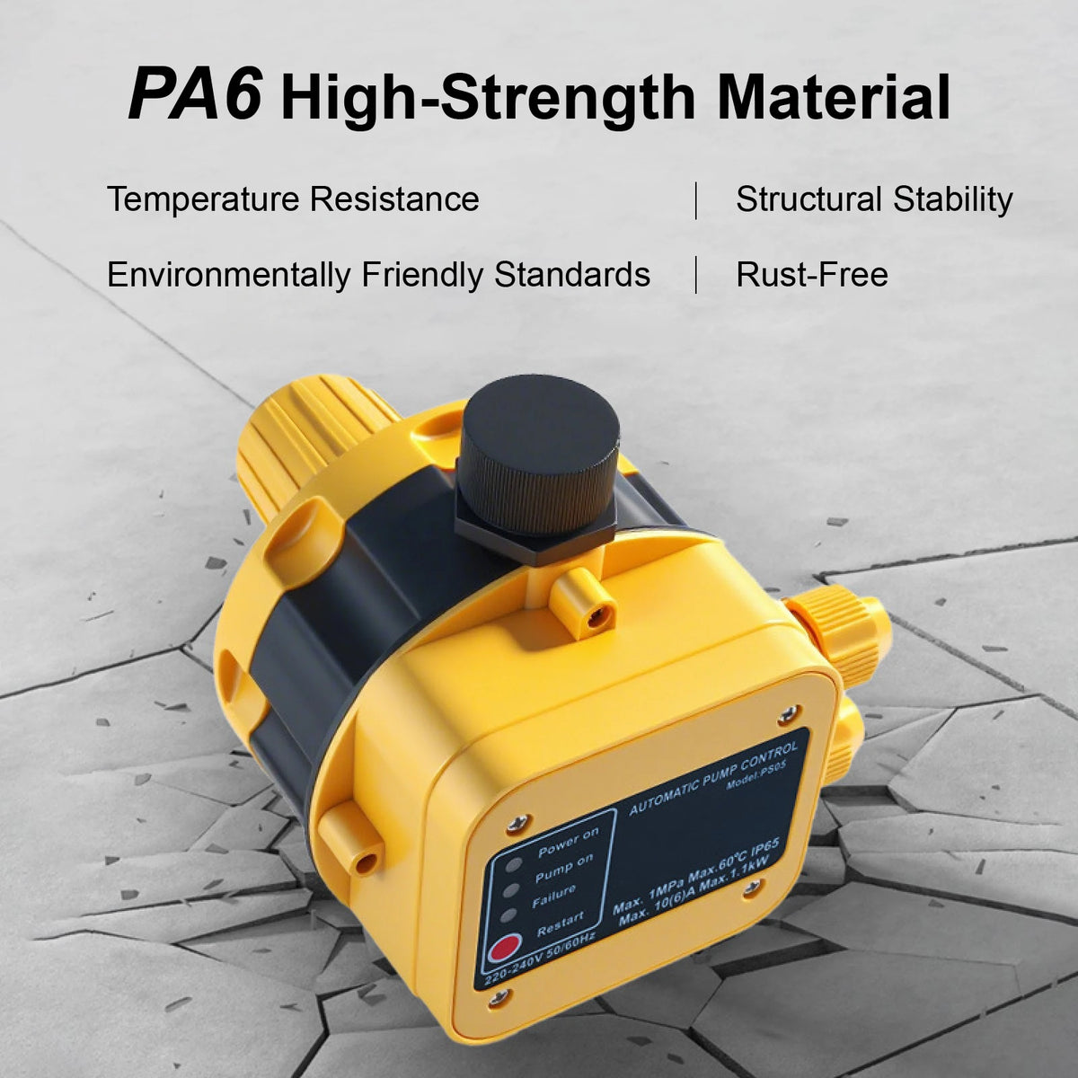 220V Automatic Water Booster Pump Controller Adjustable Pressure Water Pump Pressure Switch Dry Run Protection G1 Inch Thread