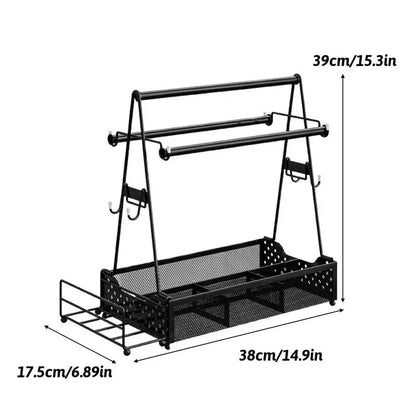 Grill Caddy For Outdoor Grill Camping Utensils Storage Caddy Barbecue Tool Caddy Camping Must-Haves Storage Caddy For Camping
