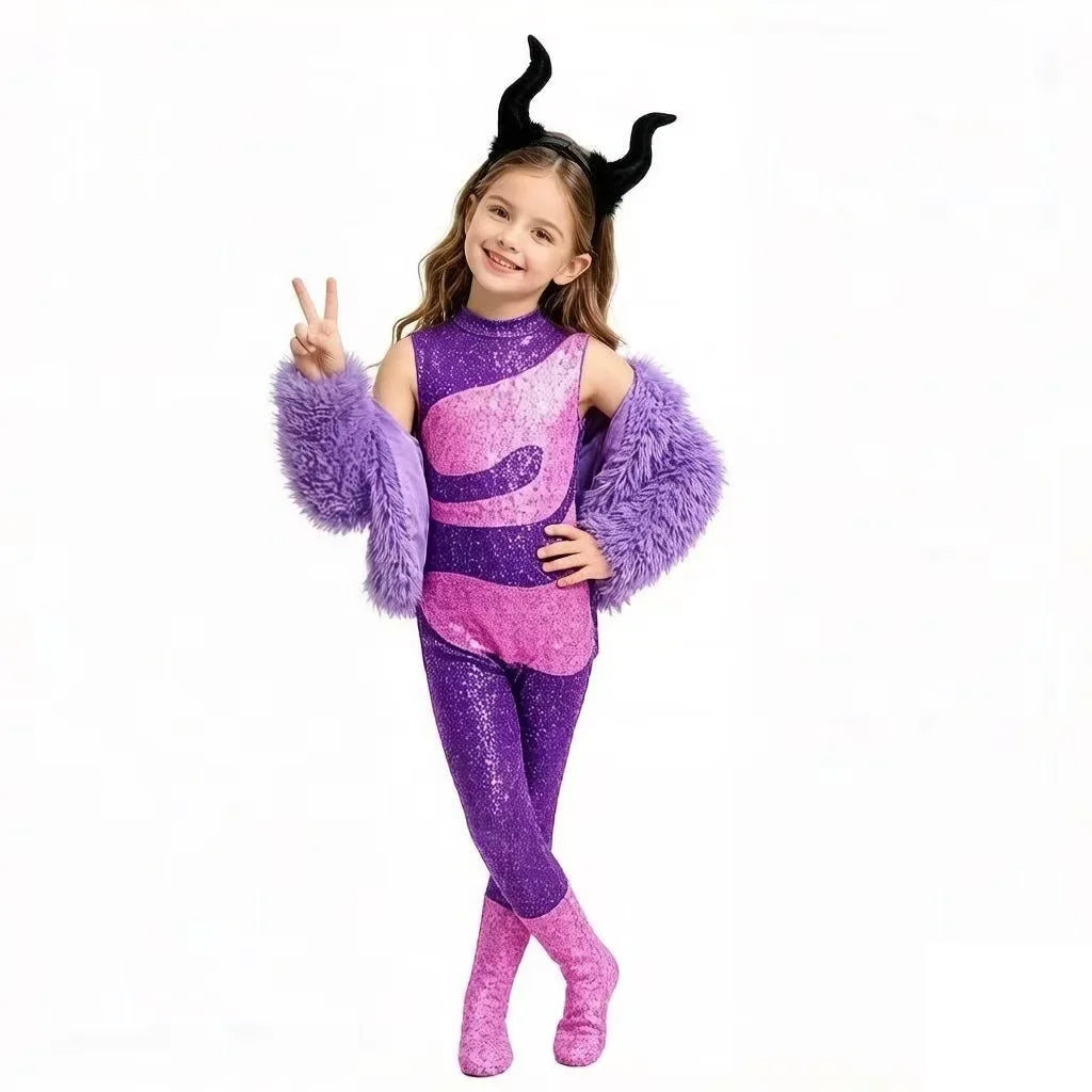 Zootopia Shakira Stage Costume Judy Rabbit Nick  Cosplay Suit Children's Performance Clothes Polyester Long Sleeve round Neck
