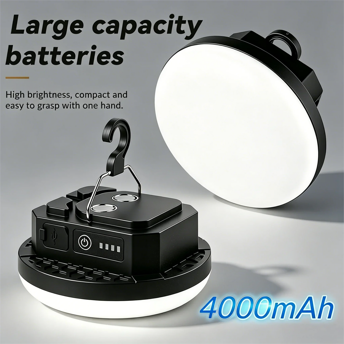 Outdoor camping light, tent light, super long battery life, rechargeable lighting, led ambient lighting, hanging camping