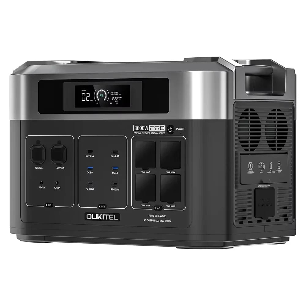 OUKITEL BP2000 Pro Portable Power Station 3300W Solar Generator 2048Wh Lifepo4 Battery Home Backup Outdoor Camping Mobile Power