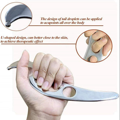 Stainless Steel Gua Sha Muscle Fascia Scraper Tool Skin Scraping Massage Tool Body Shoulder Back Arm Leg Massage Care