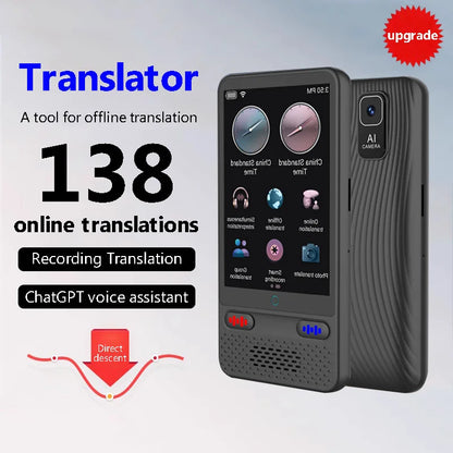 Language Translator Device AI Translation Support ChatGPT 138 Languages Translation Two Way Real Time Voice Translation