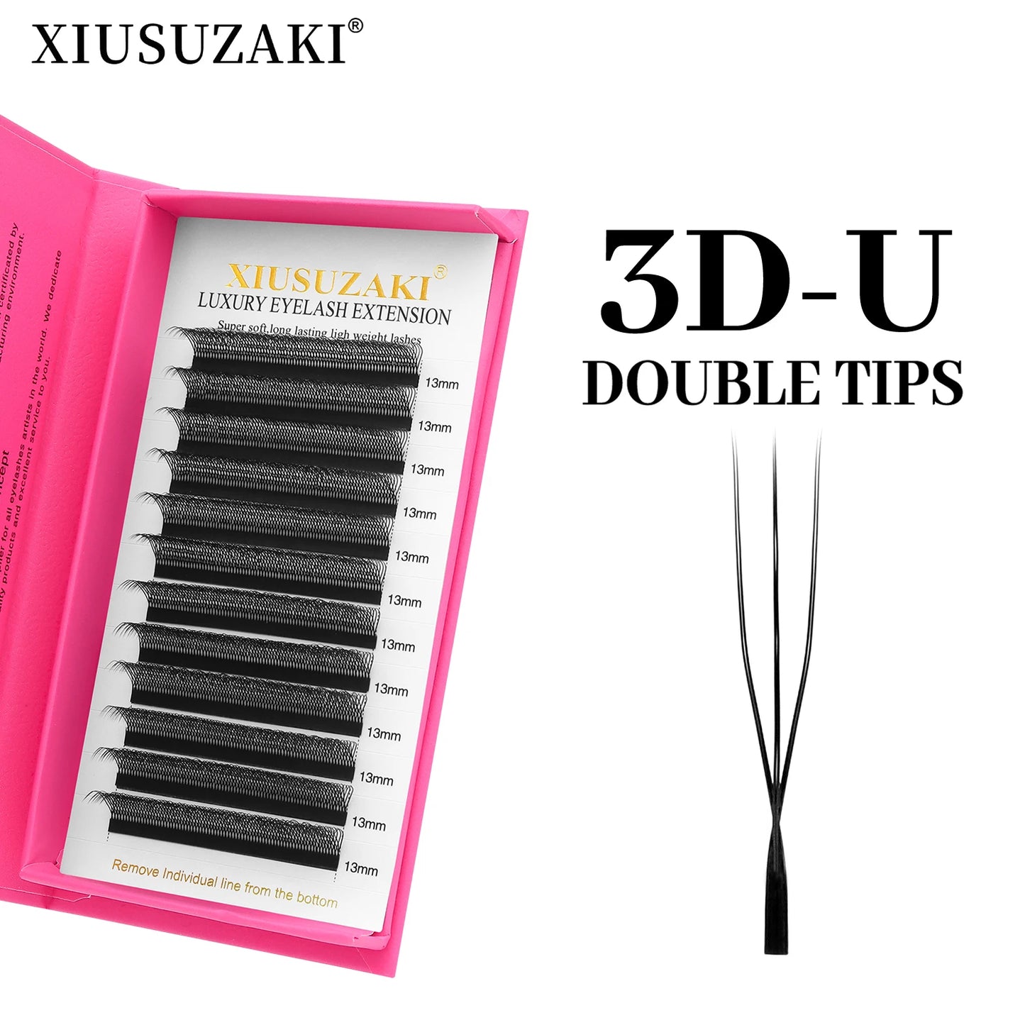 XIUSUZAKI  U-Shaped YY 3D 4D 5D Eyelash Extensions New Style U 2D YY Lashes Extension Mink Premade Volume Fans False Eyelashes