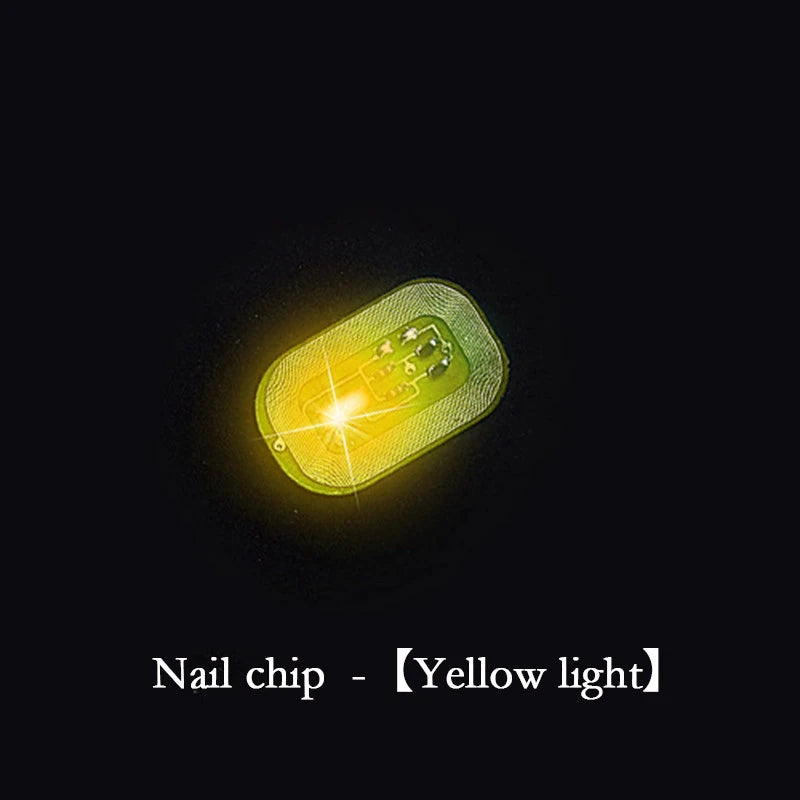 5/1pcs NFC Nail Stickers LED Light Source Nail Art Tips Lighting for Mobile Phone Nail Lamp Glow in The Dark Manicure Decor