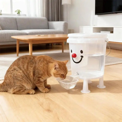 1 Set 3/5/8/10L Cartoon Pet Automatic Water Dispenser No-Electricity Auto Water Bowl Large Capacity Pet Drinking Fountain